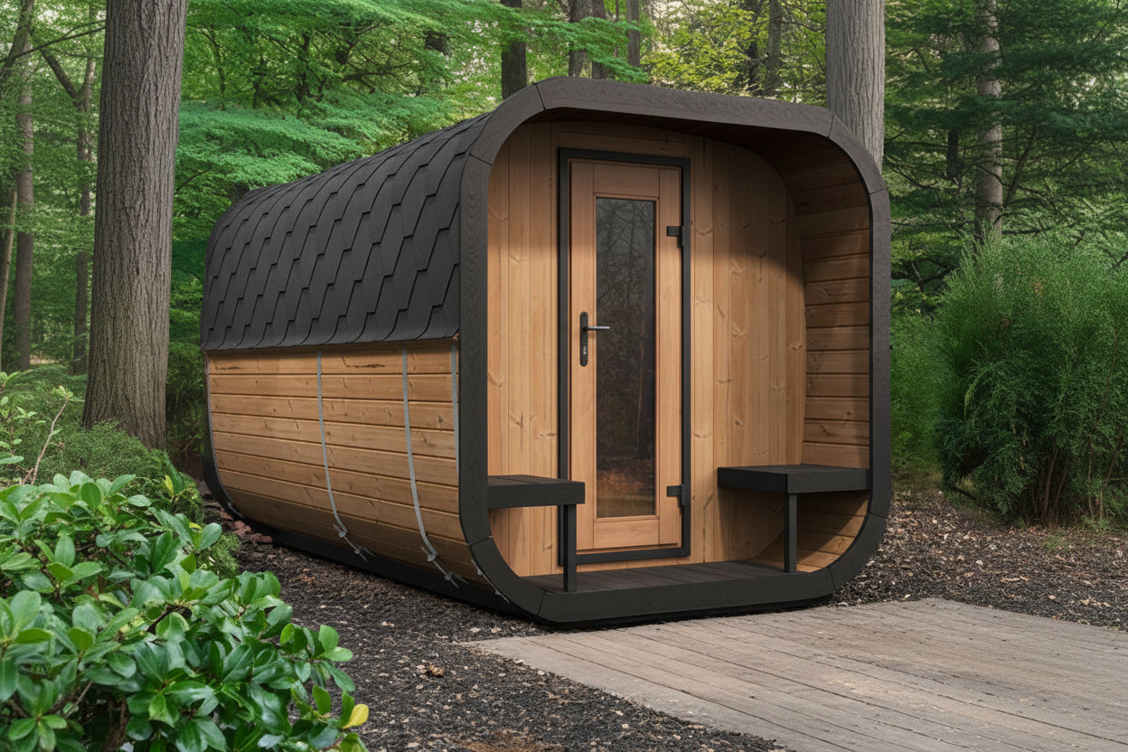 SaunaLife Model CL12GCP 8-Person Outdoor Luxury Sauna