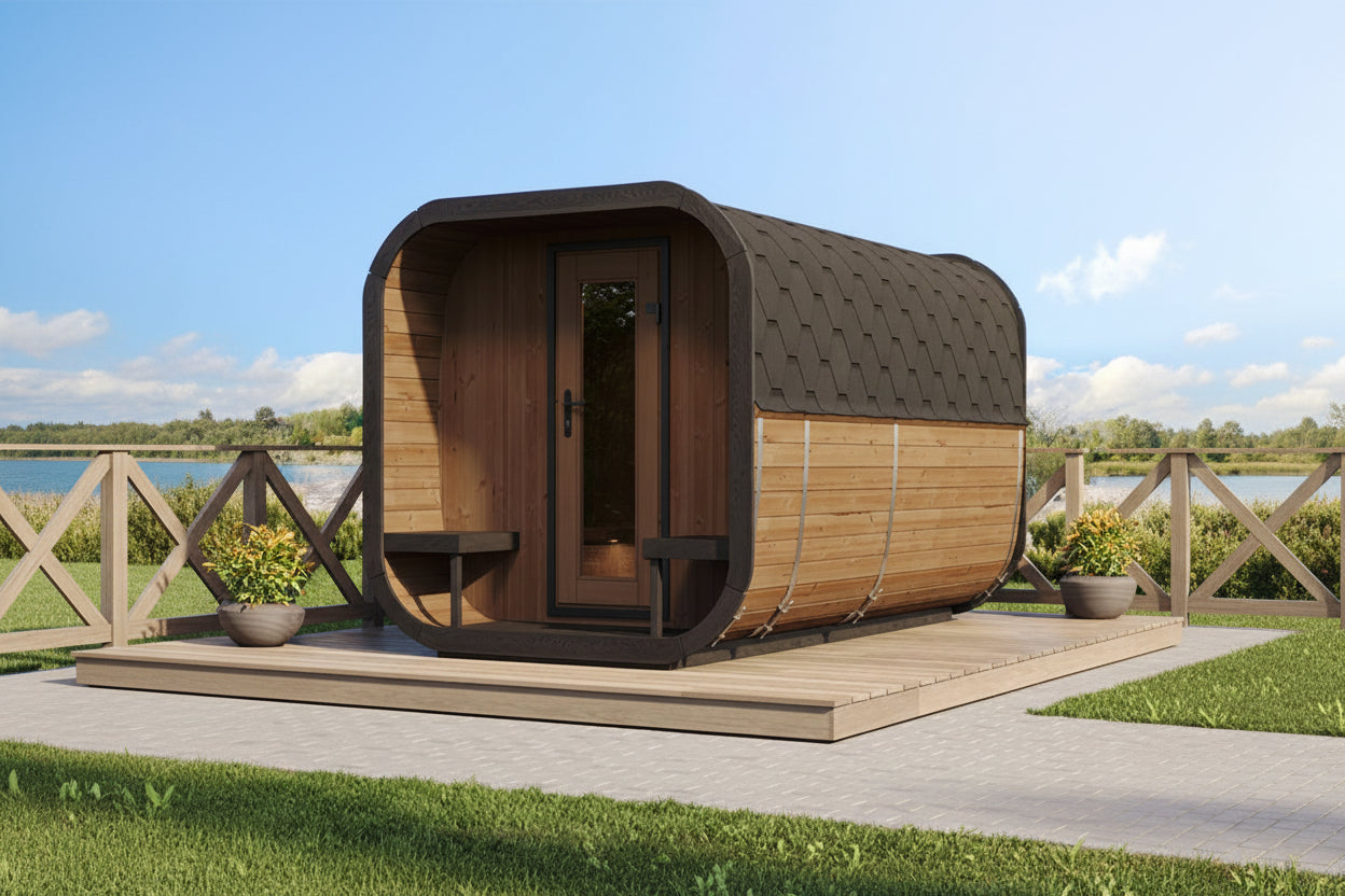 SaunaLife Model CL12GCP 8-Person Outdoor Luxury Sauna