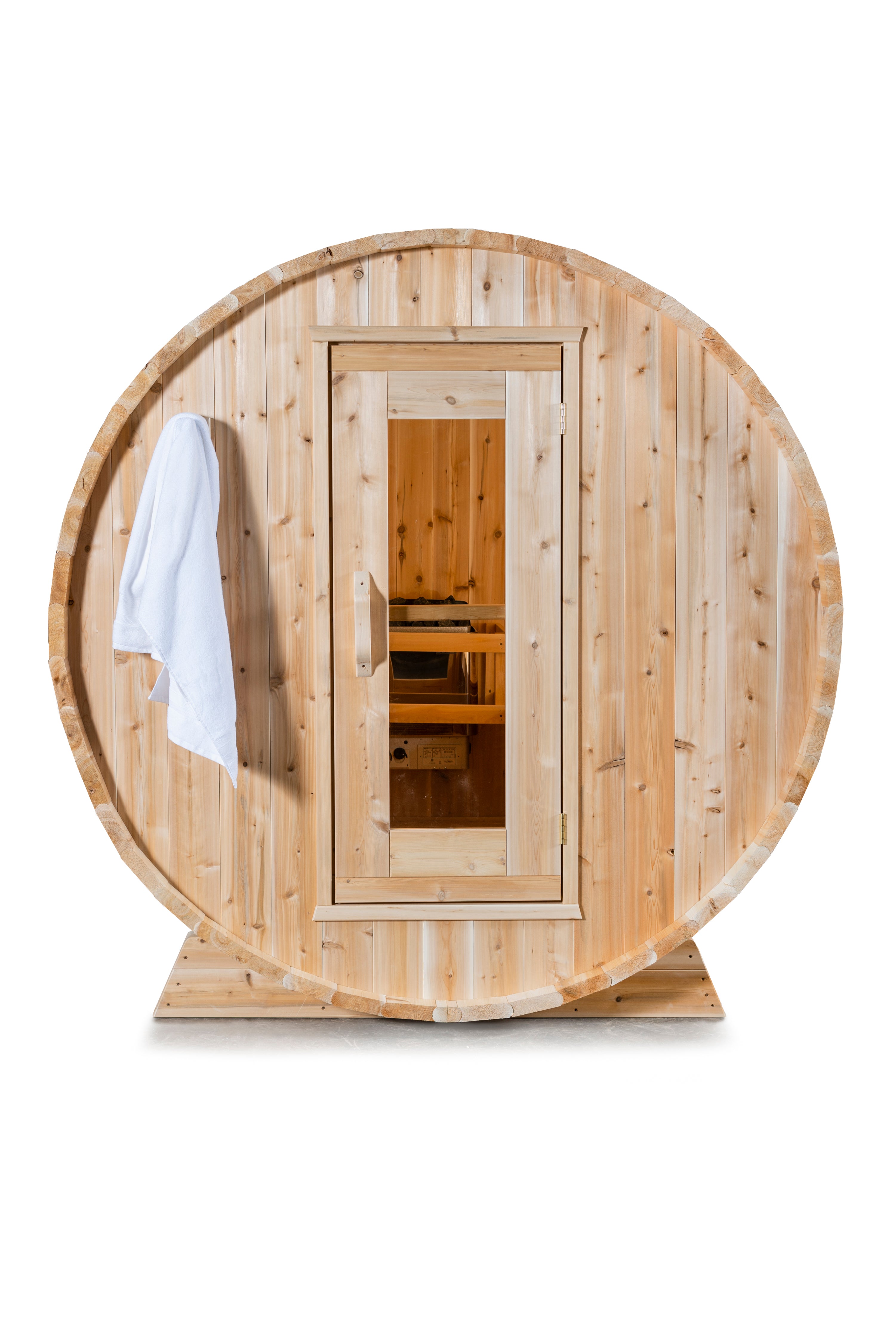 LeisureCraft Harmony 4-Person Traditional Barrel Sauna