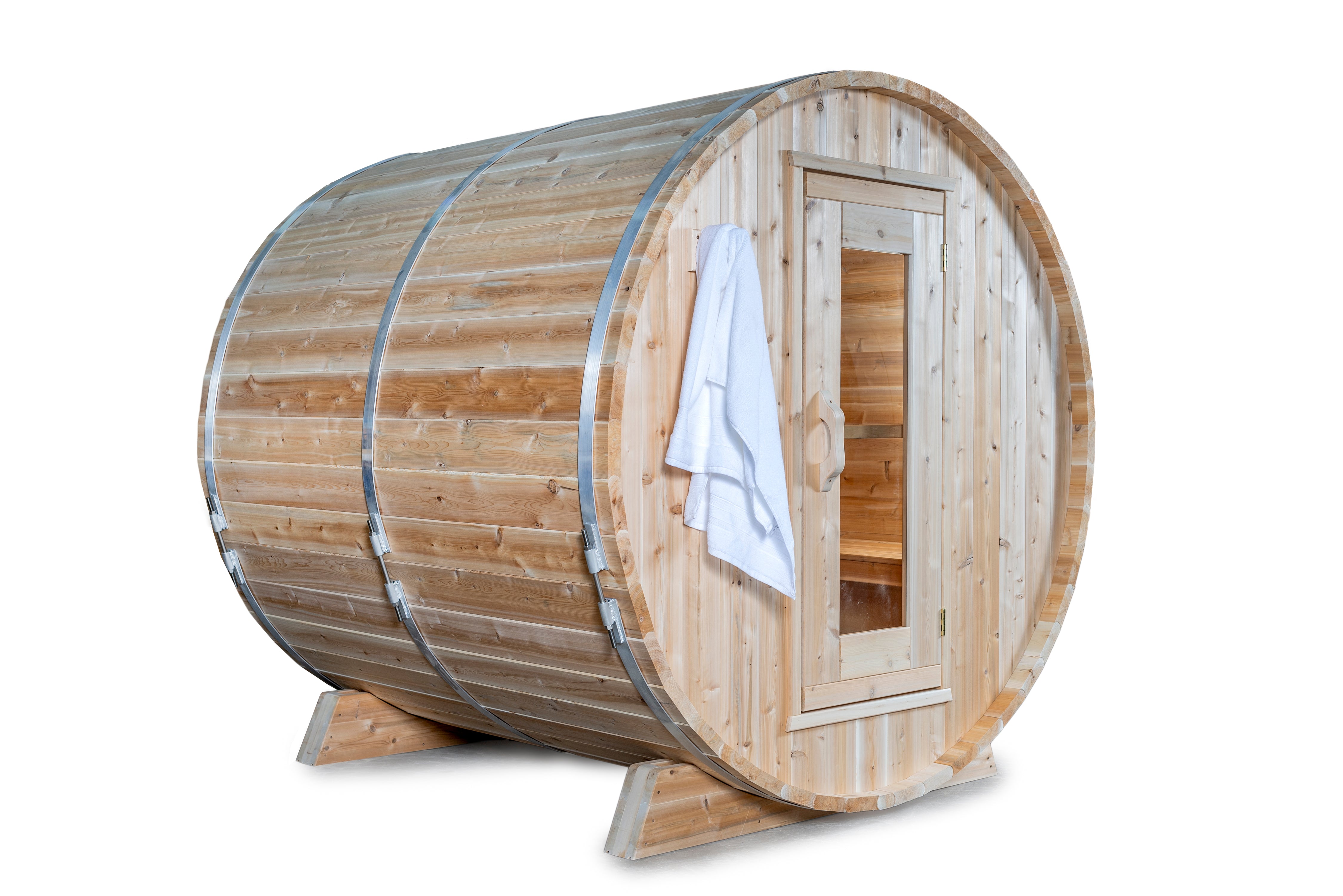 LeisureCraft Harmony 4-Person Traditional Barrel Sauna