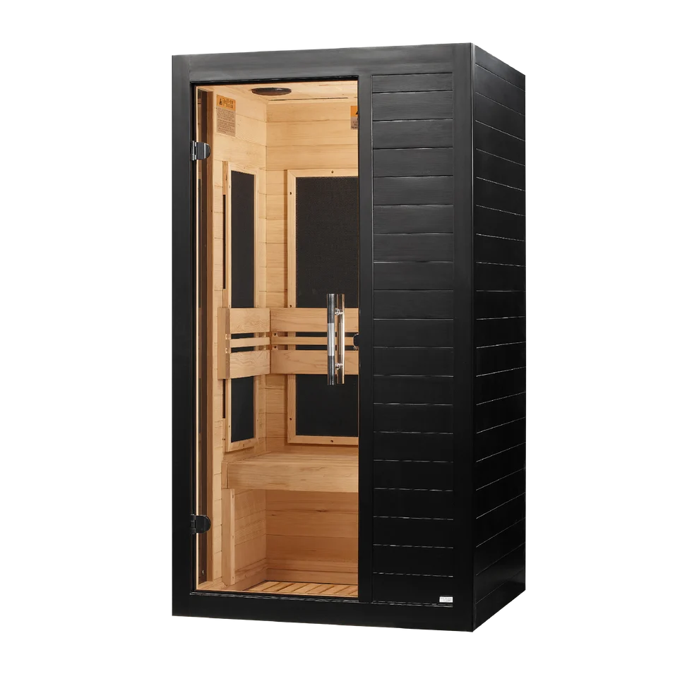 Dynamic Veneto Black Finish 1-2 Person Low EMF FAR IR Sauna