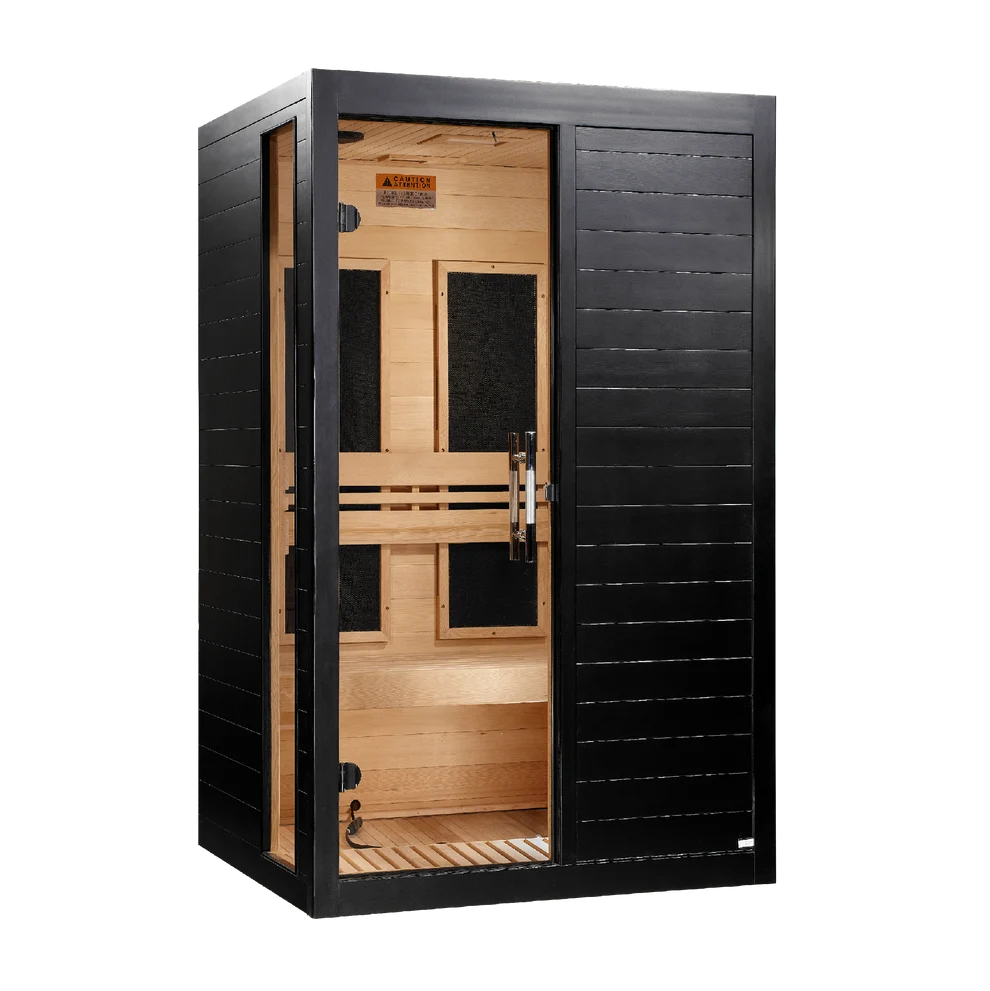 Dynamic Lucca Black Finish 2-Person Ultra Low EMF FAR IR Sauna