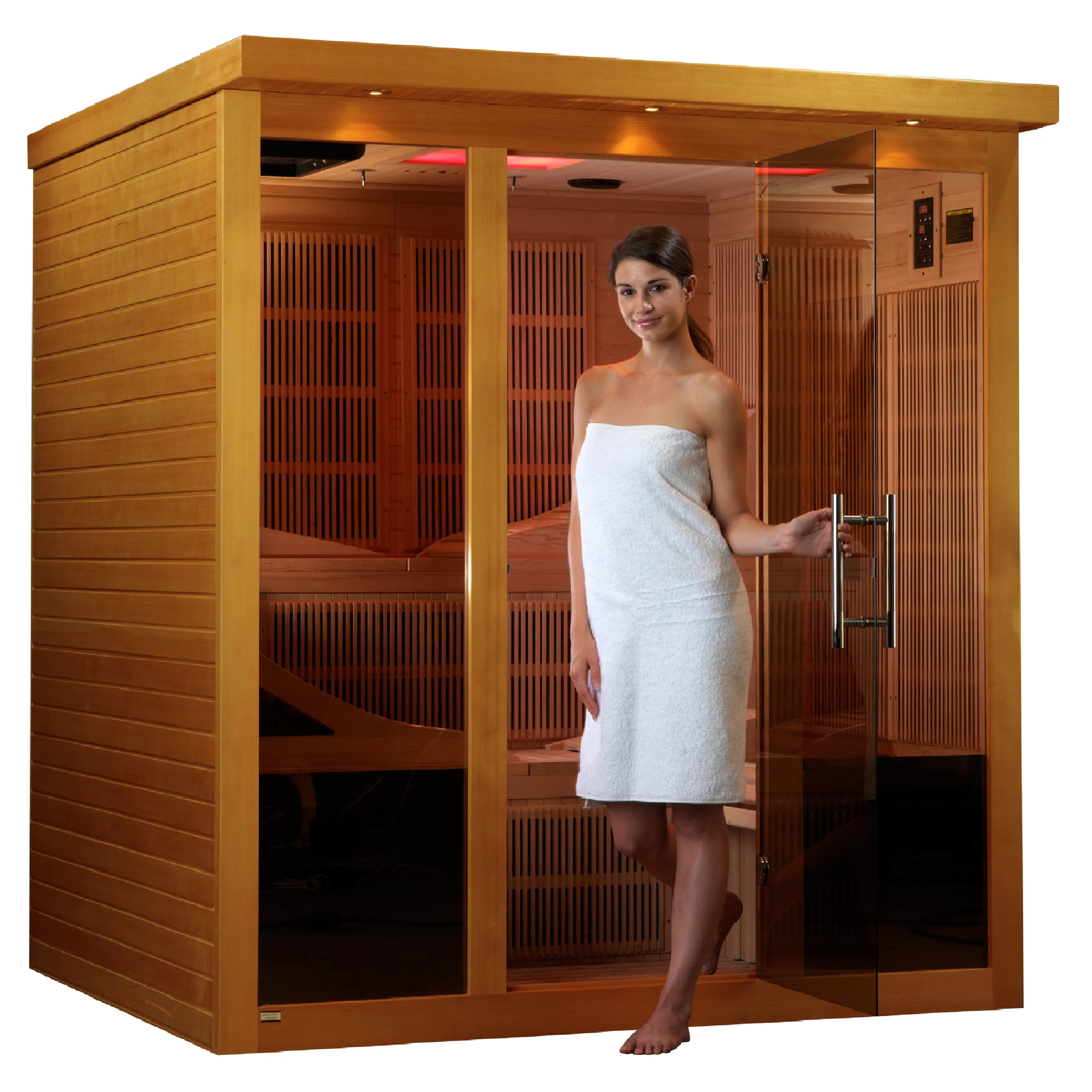 Golden Designs Monaco 6-Person PureTech™ Near Zero EMF FAR Infrared Sauna