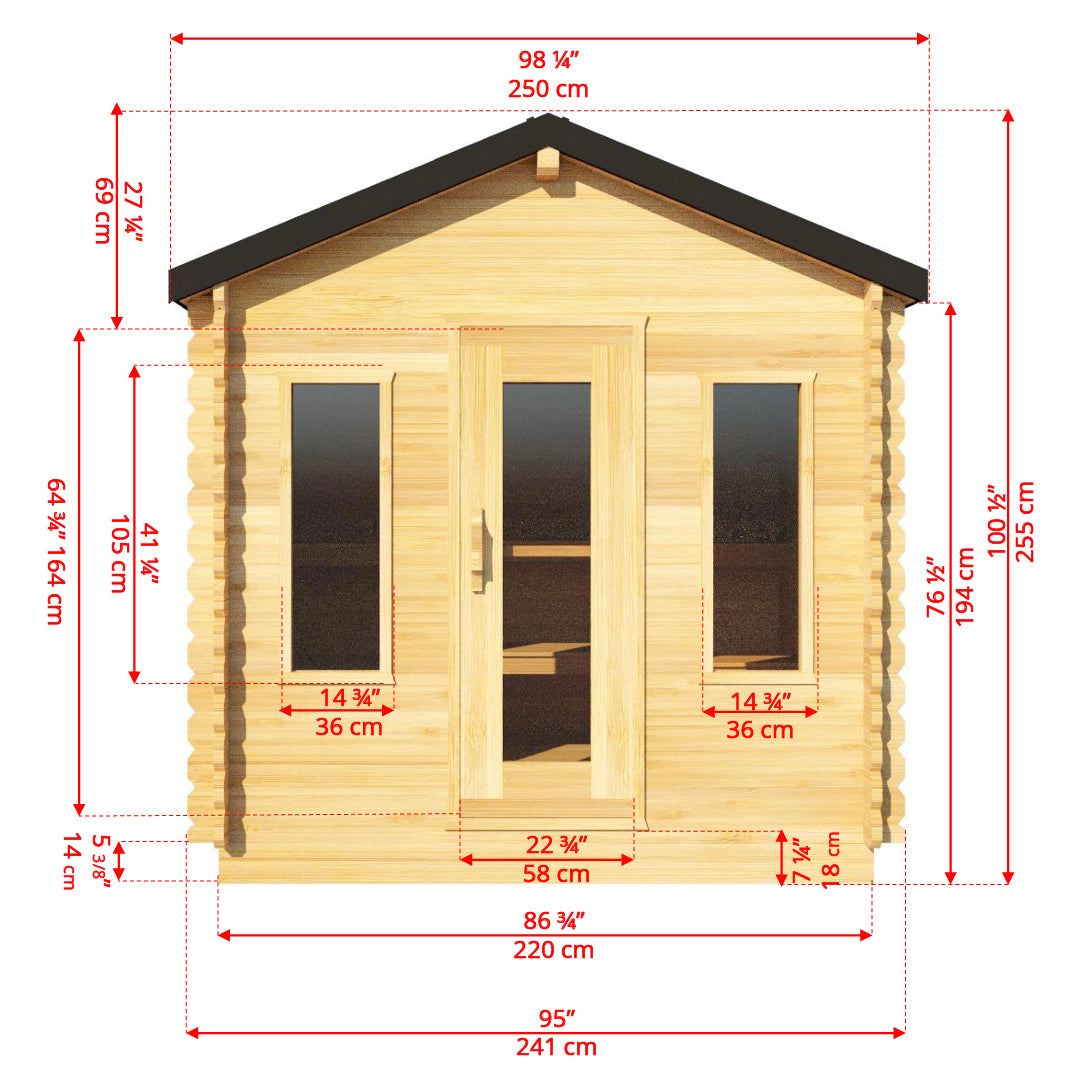 LeisureCraft Georgian 6-Person Cabin Traditional Sauna