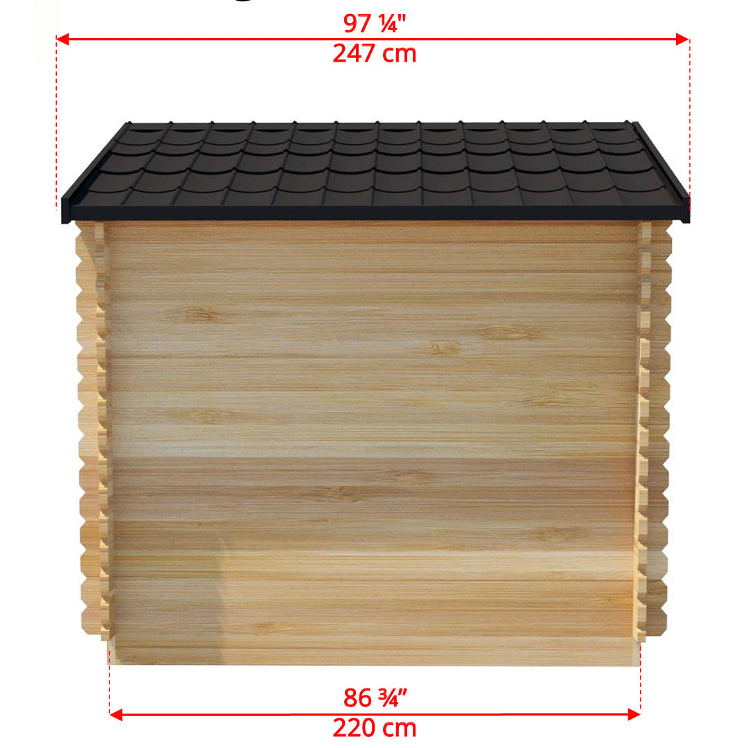 LeisureCraft Georgian 6-Person Cabin Traditional Sauna