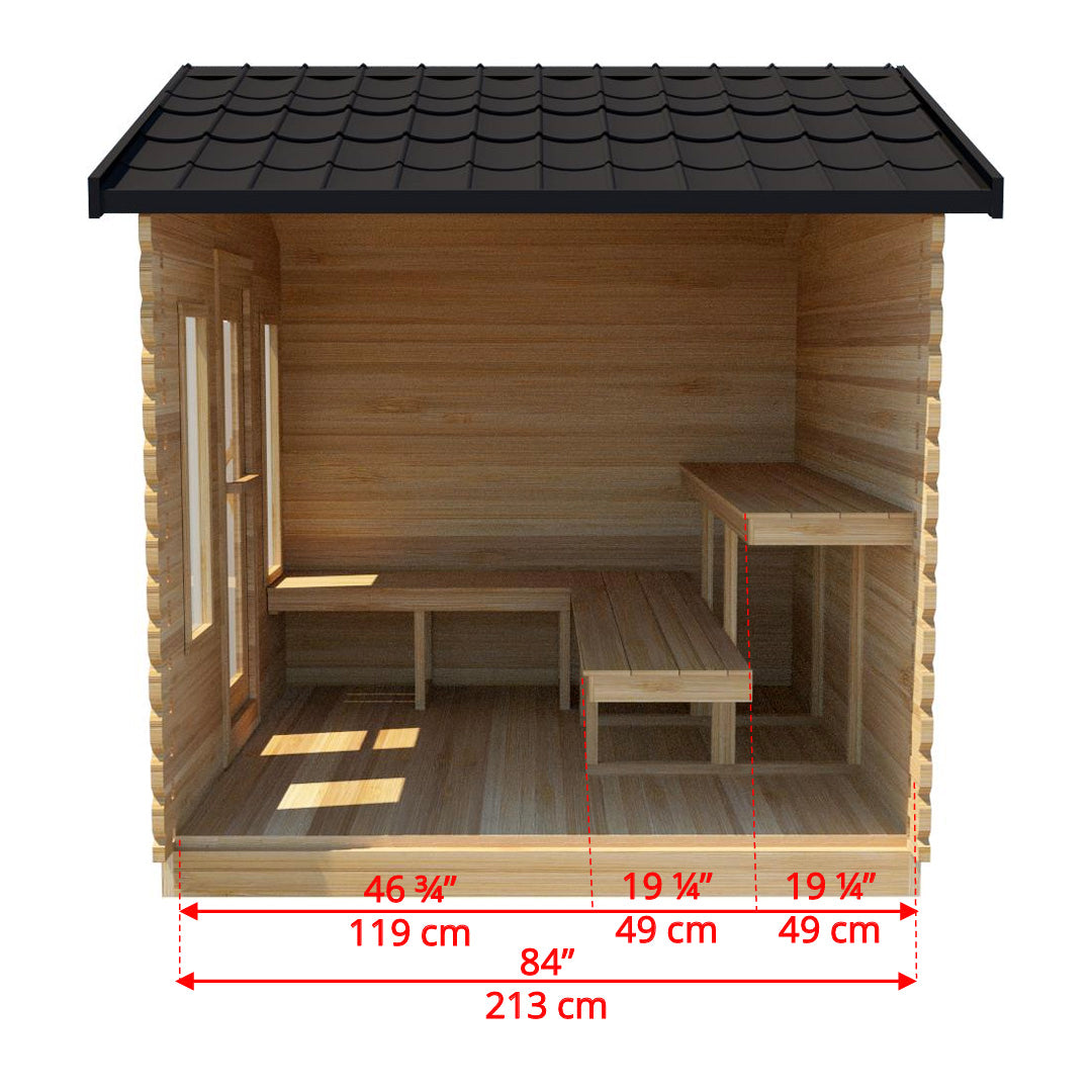 LeisureCraft Georgian 6-Person Cabin Traditional Sauna