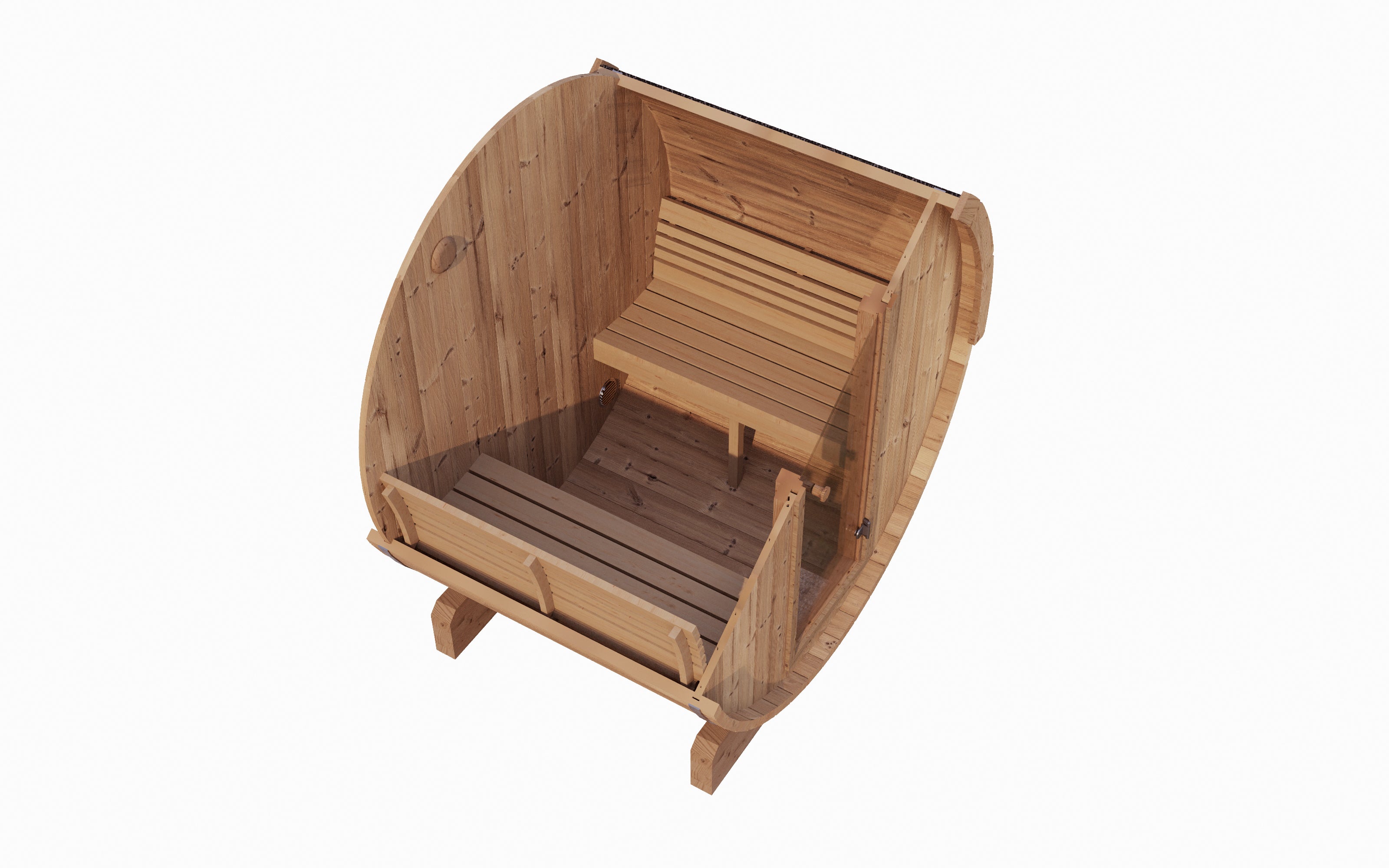 SaunaLife Model E6 3-Person Barrel Sauna