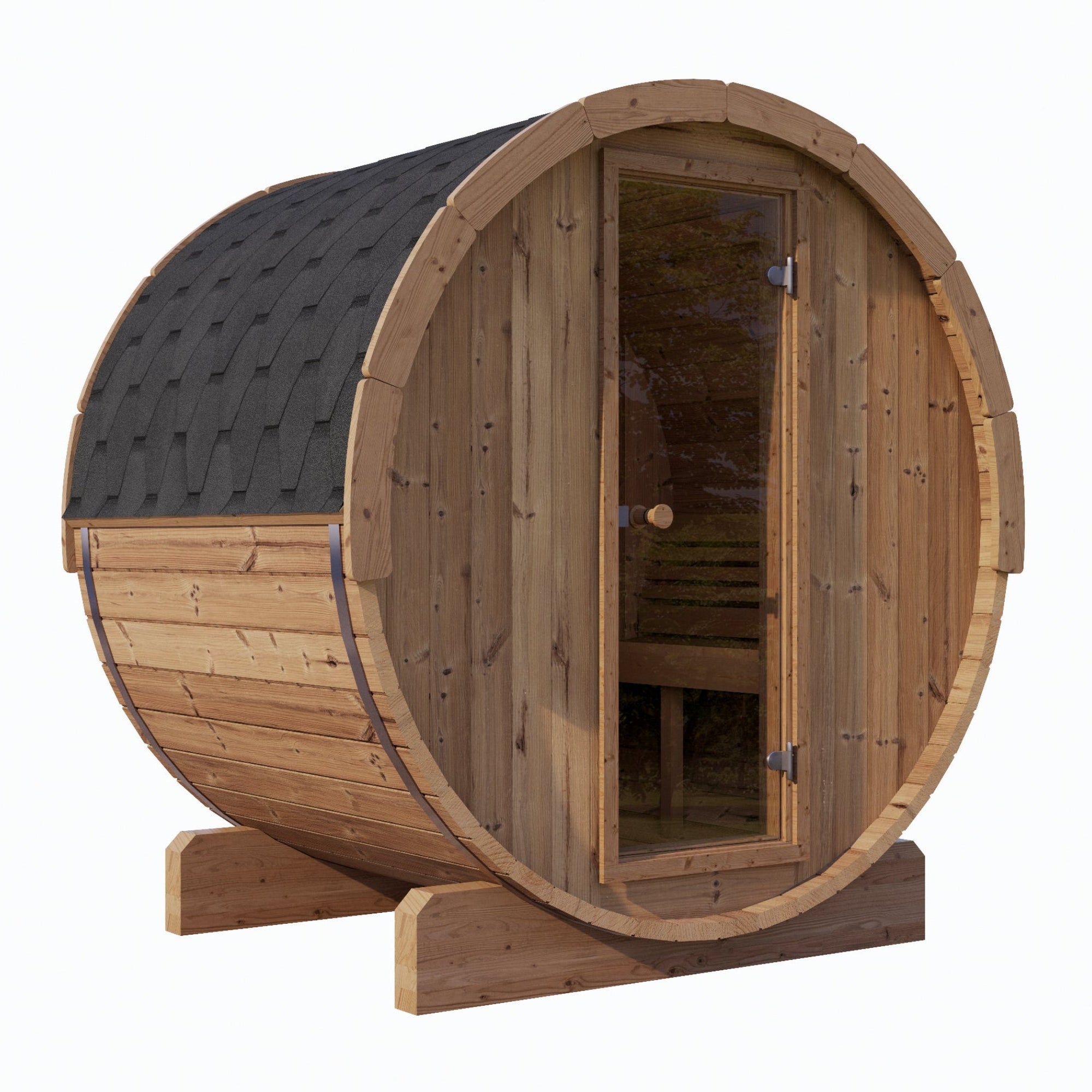 SaunaLife Model E6 3-Person Barrel Sauna