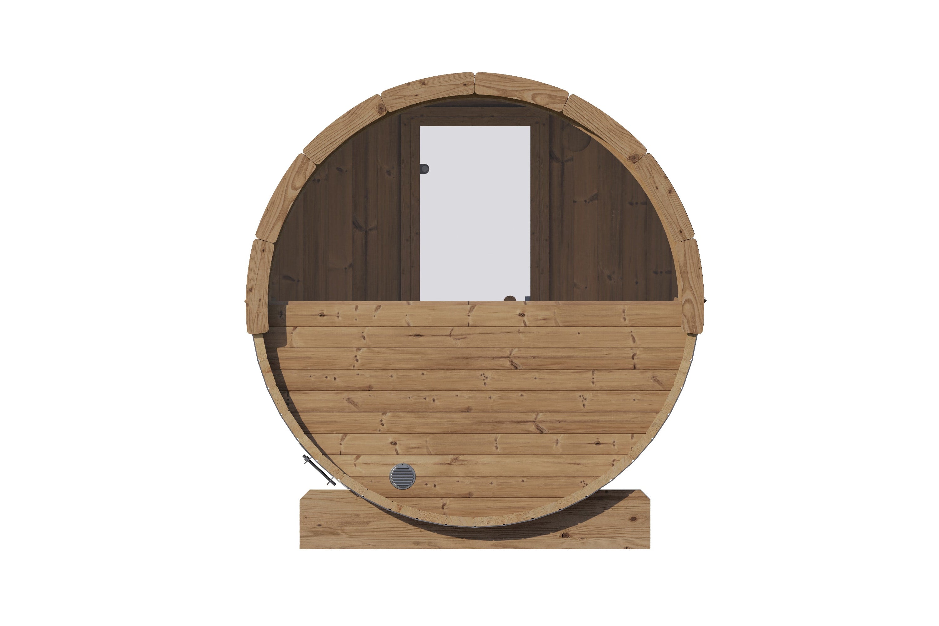 SaunaLife Model E7W 4-Person Sauna Barrel - Rear Window