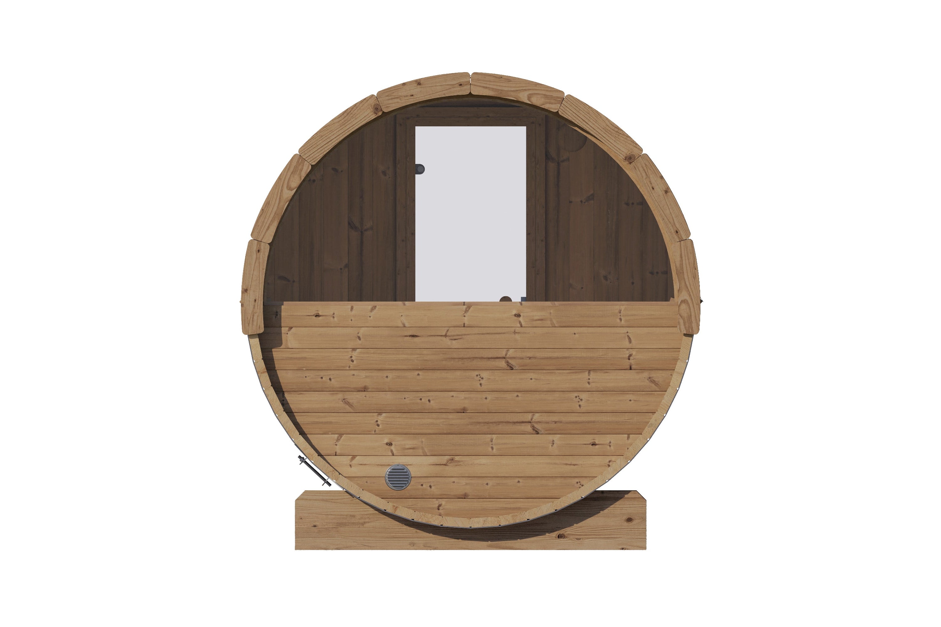 SaunaLife Model E8W 6-Person Sauna Barrel - Window