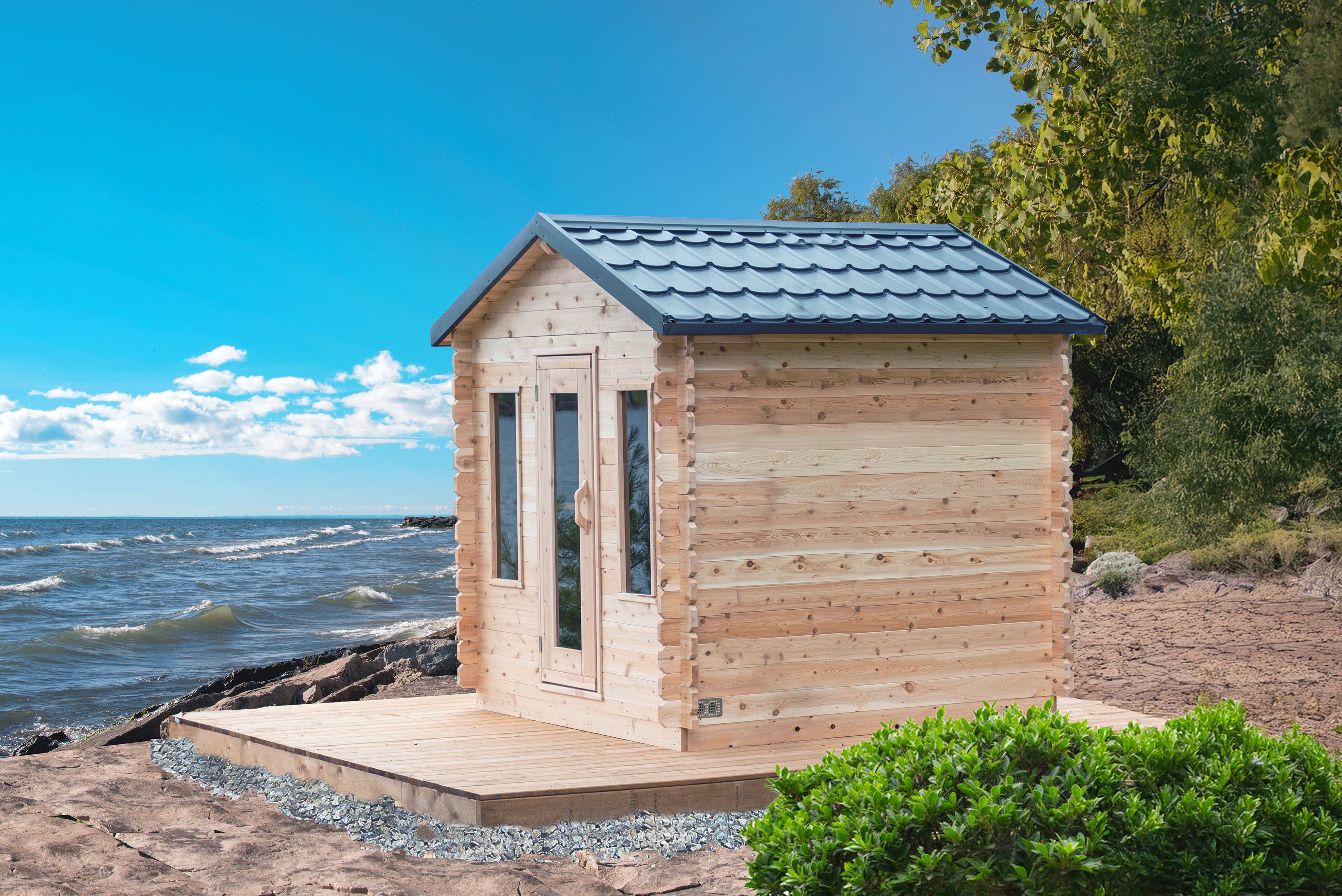 LeisureCraft Georgian 6-Person Cabin Traditional Sauna