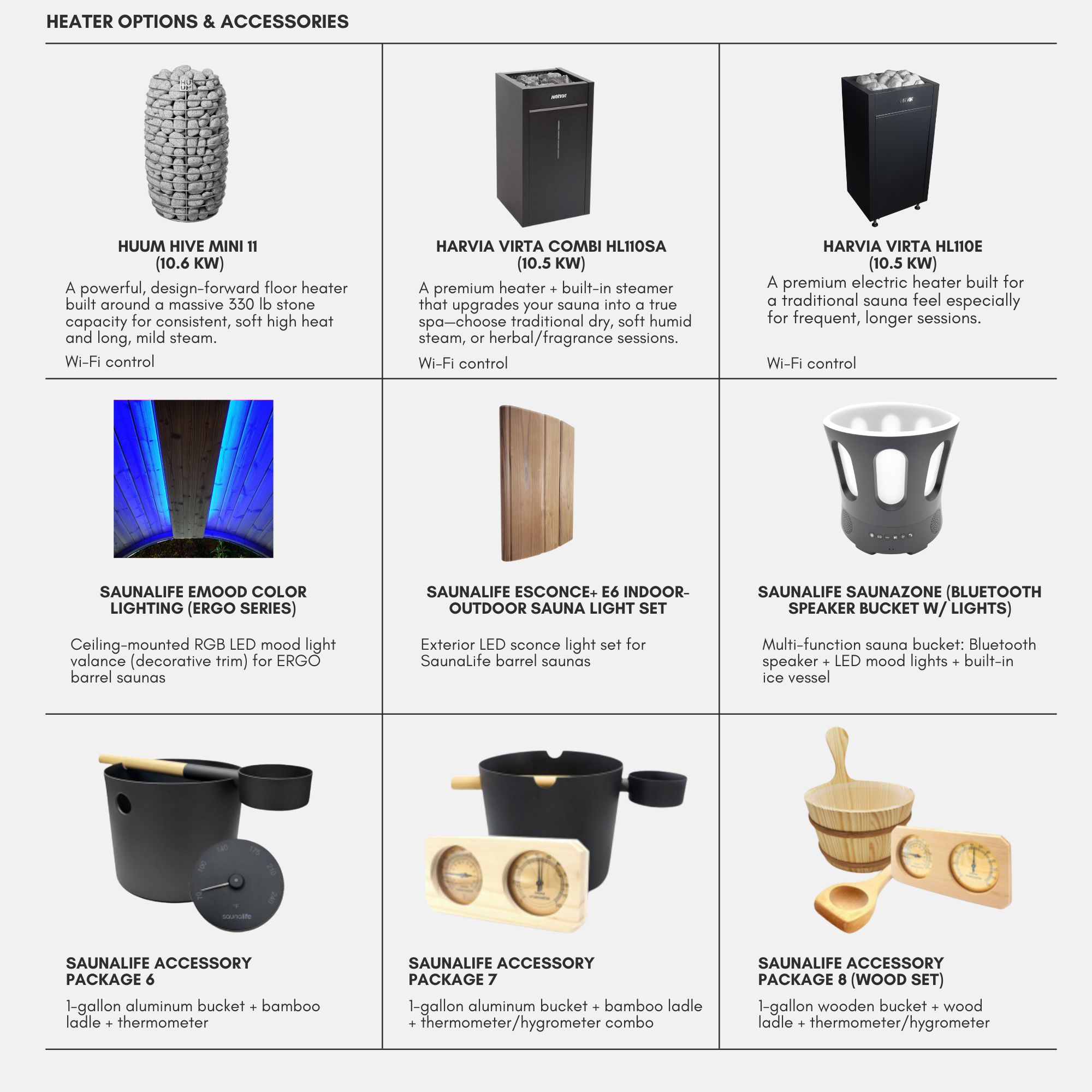 SaunaLife Model G6 5-Person Pre-Assembled Outdoor Sauna