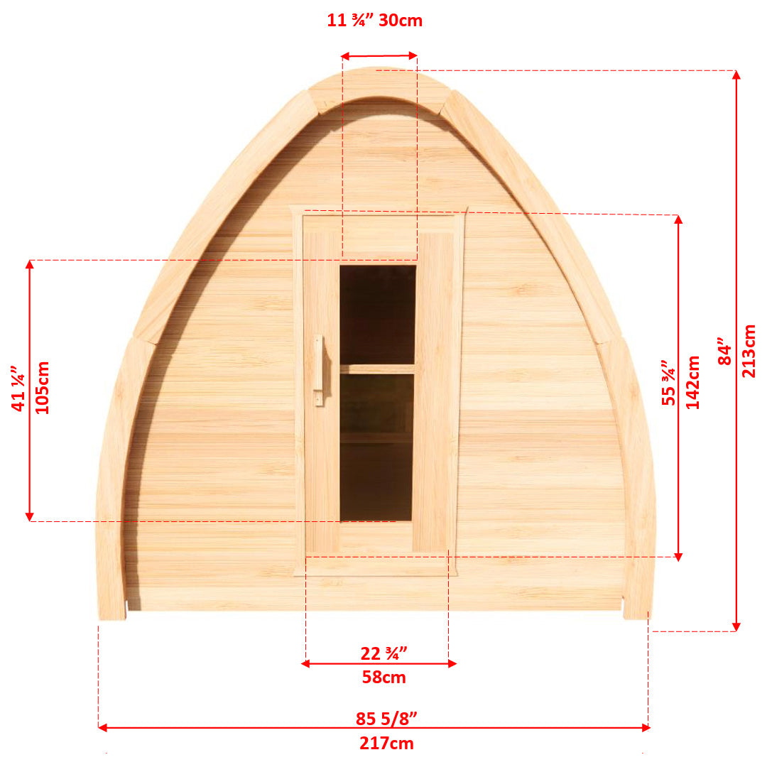 LeisureCraft MiniPOD 4-Person Traditional Sauna