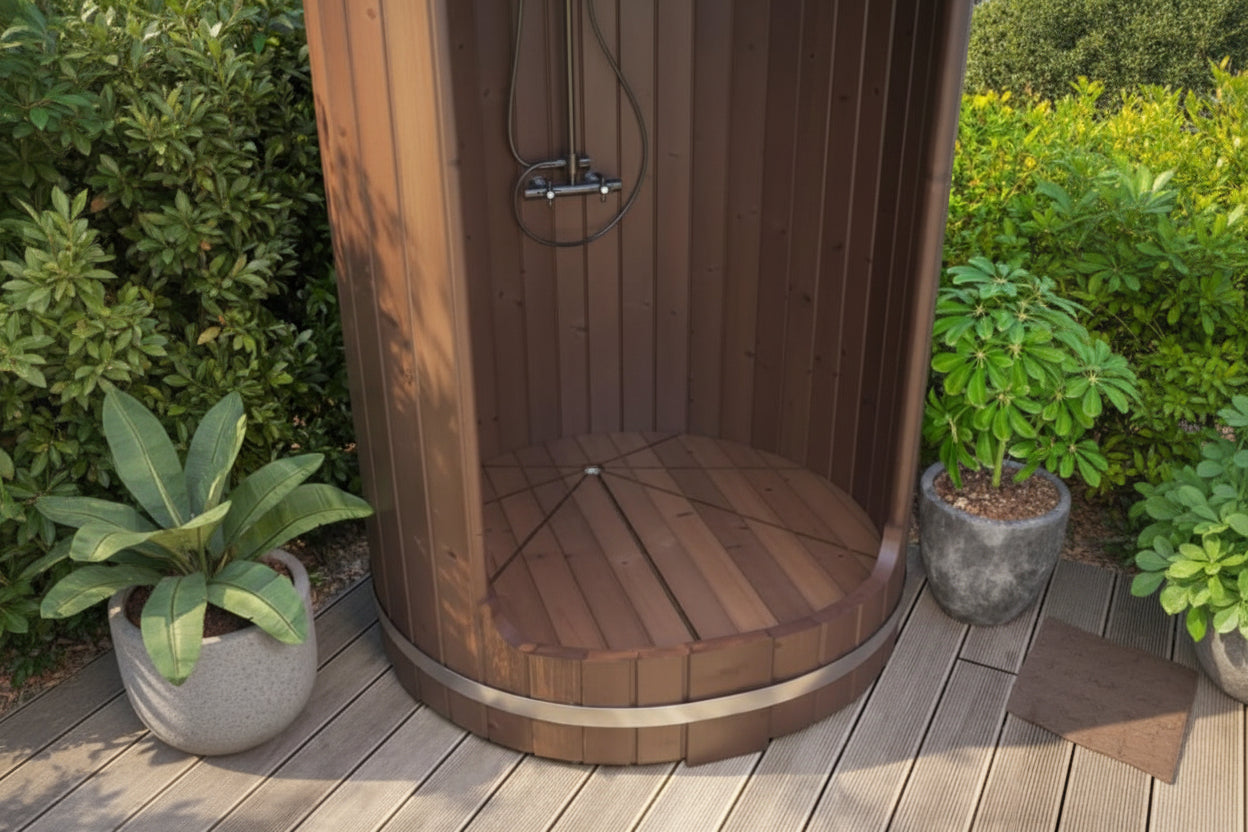 SaunaLife RAIN-Series R3 Outdoor Barrel Shower