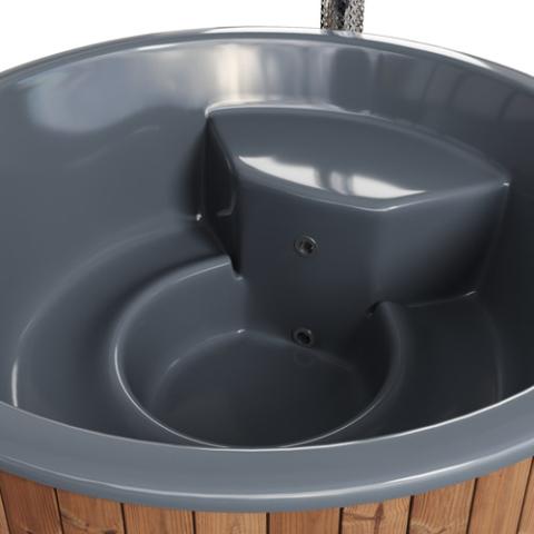 SaunaLife Model S6N 7-Person Wood-Burning Natural Hot Tub