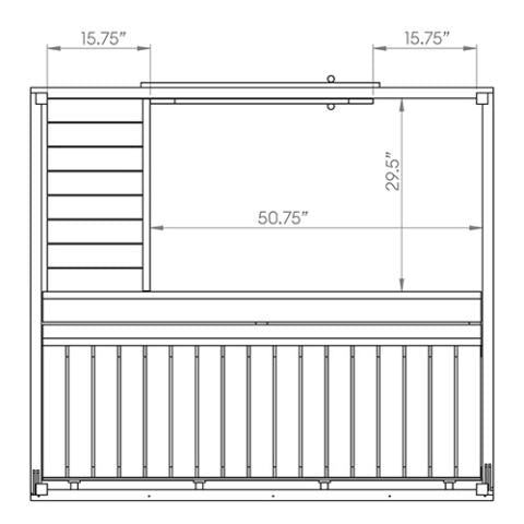 SaunaLife Model G2 4-Person Outdoor Traditional Sauna