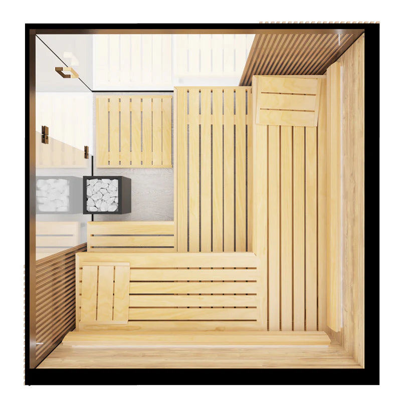ThermaSol Aalto 4-Person Indoor Sauna Cabin