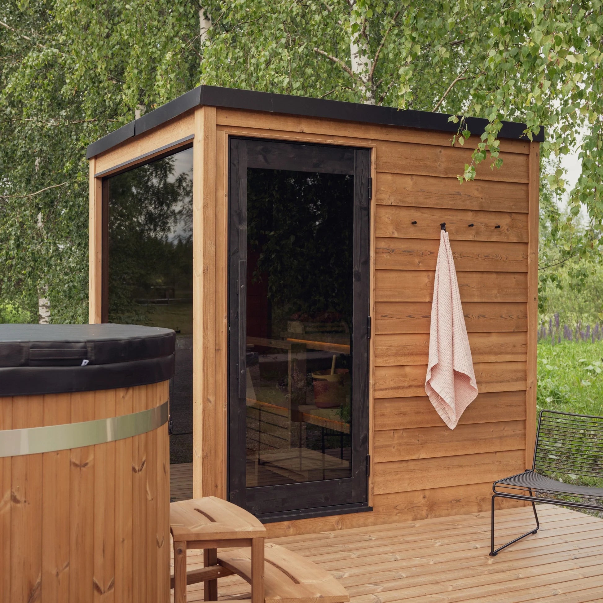 ThermaSol Nordic Dawn 4-Person Outdoor Sauna Cabin
