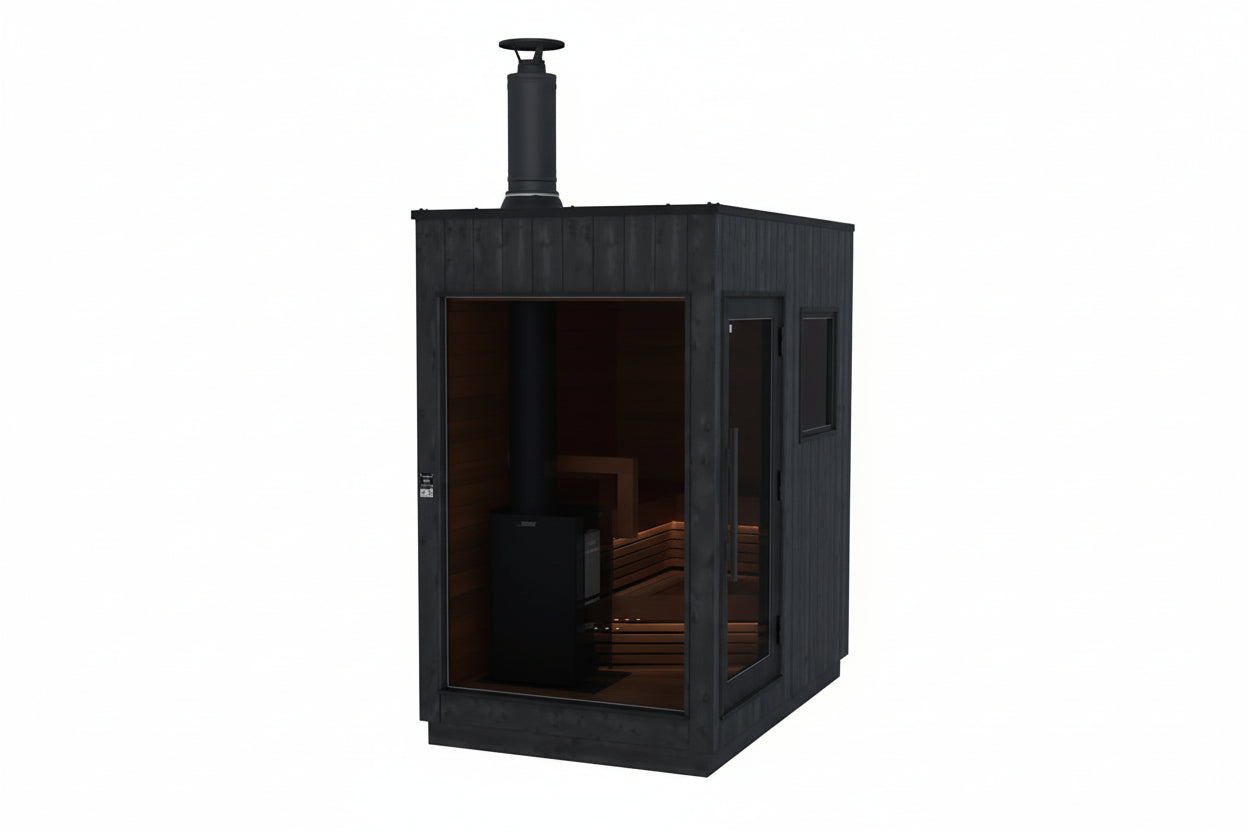ThermaSol Nordic Misty 3-Person Small Outdoor Sauna Cabin