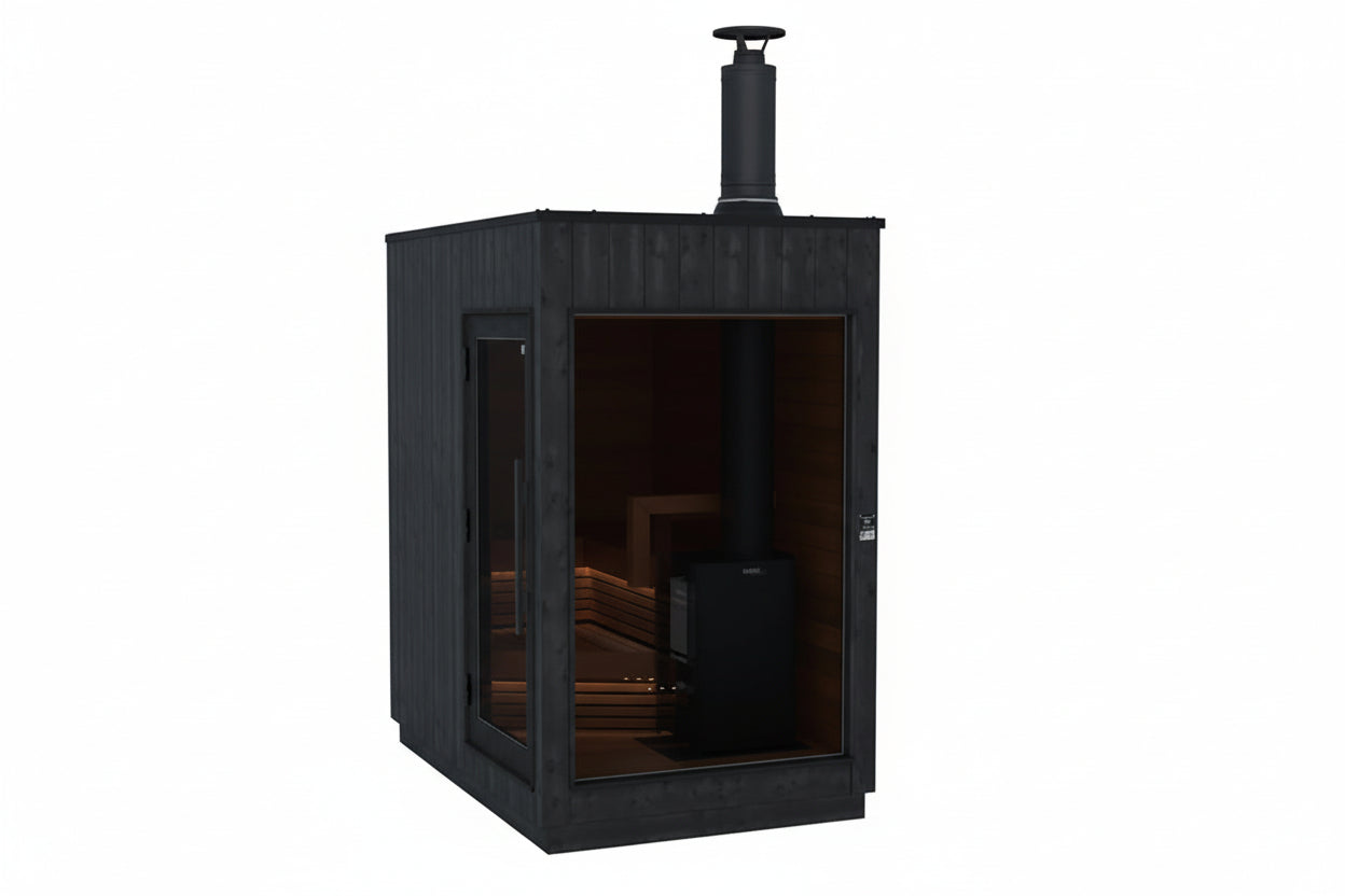 ThermaSol Nordic Misty 3-Person Small Outdoor Sauna Cabin