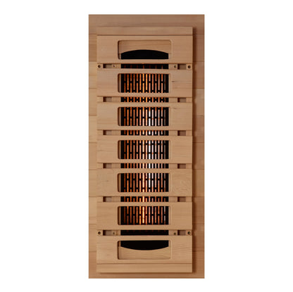 Golden Designs 1-Person Full Spectrum PureTech™ Near Zero EMF FAR Infrared Sauna with Himalayan Salt Bar