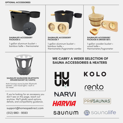 SaunaLife Model CL7G 6-Person Traditional Sauna