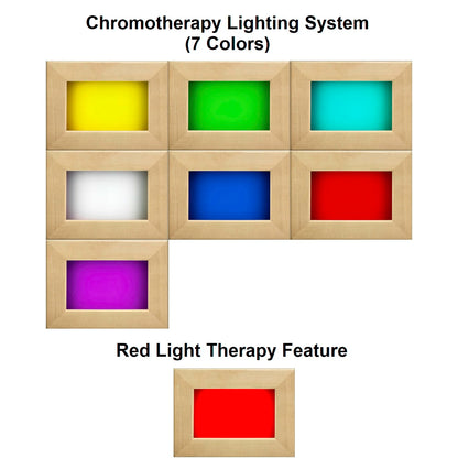 Golden Designs 4-Person Full Spectrum PureTech™ Near Zero EMF FAR Infrared Sauna with Himalayan Salt Bar