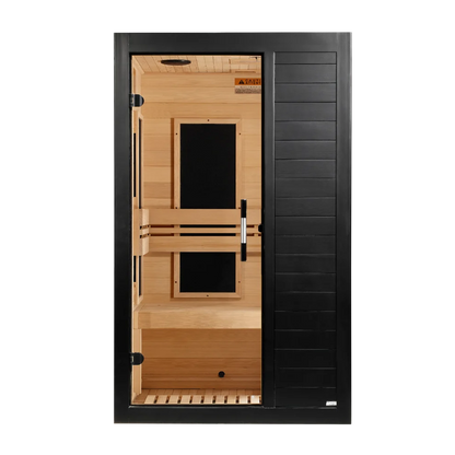 Dynamic Veneto Black Finish 1-2 Person Low EMF FAR IR Sauna