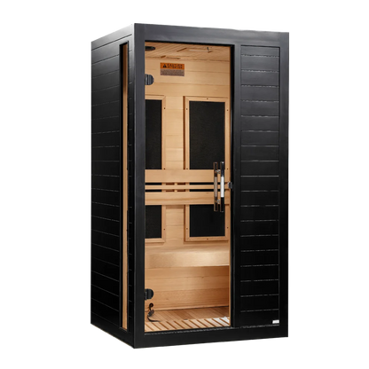 Dynamic Veneto Black Finish 1-2 Person Low EMF FAR IR Sauna