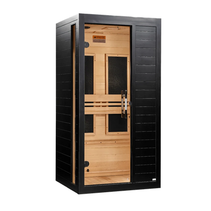 Dynamic "Veneto" Black Finish 1-2 Person Ultra Low EMF FAR IR Sauna
