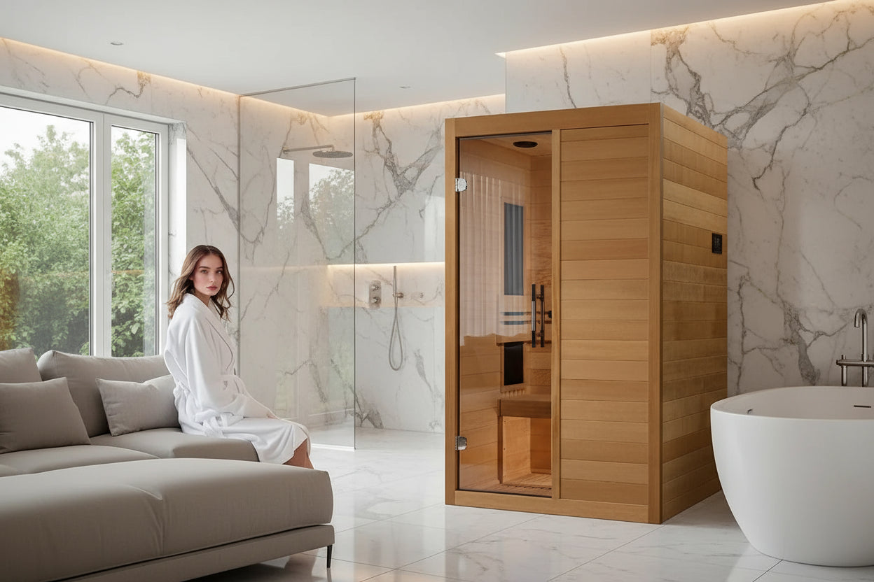 Dynamic Lucca 2-Person Ultra Low EMF FAR Infrared Sauna