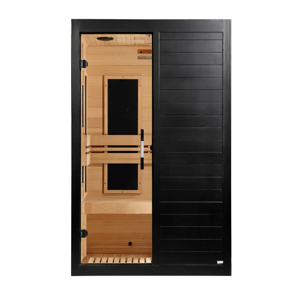 Dynamic Lucca Black Finish 2-Person Ultra Low EMF FAR IR Sauna