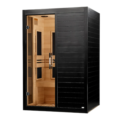 Dynamic Lucca Black Finish 2-Person Ultra Low EMF FAR IR Sauna