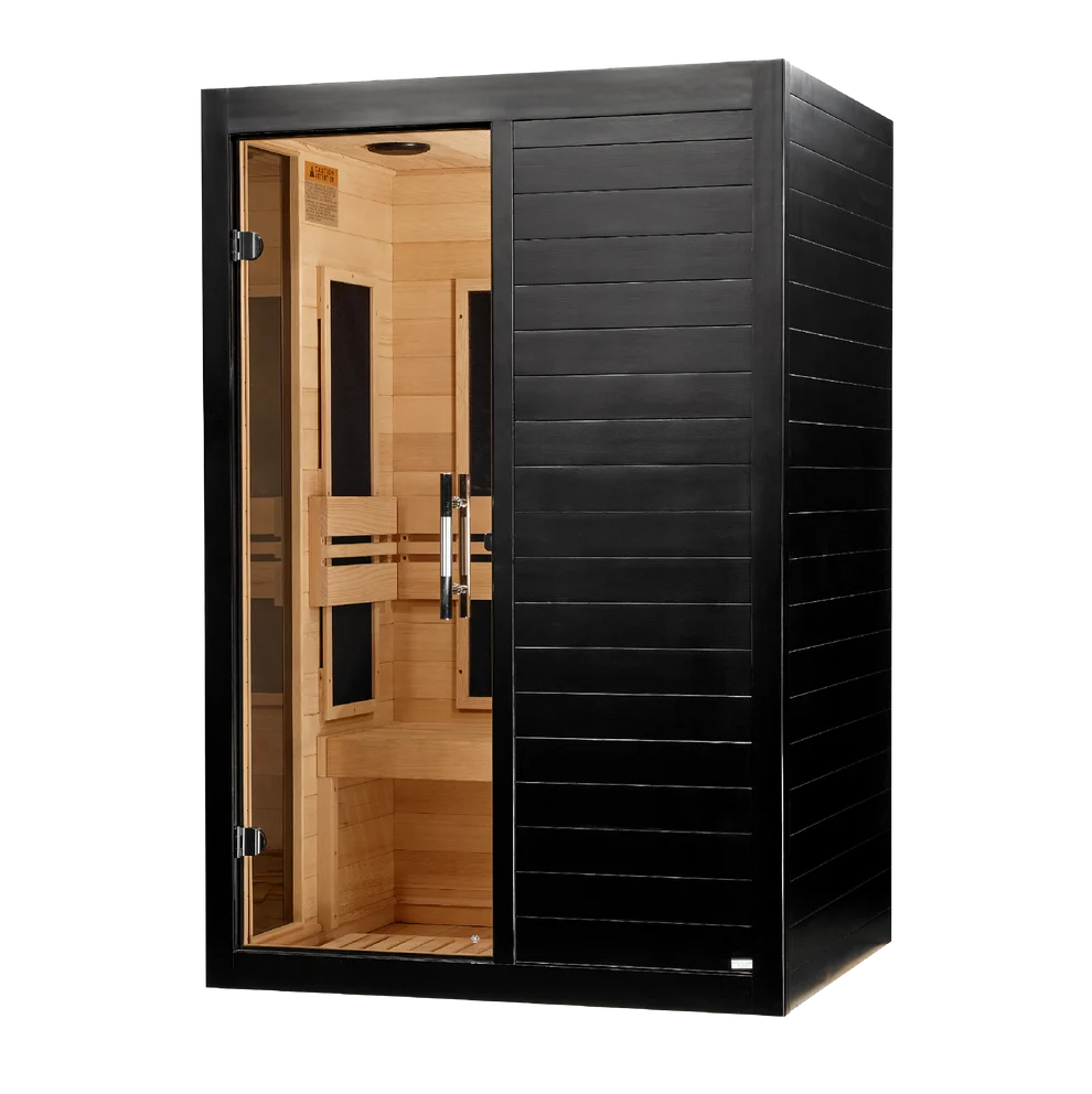 Dynamic Lucca Black Finish 2-Person Ultra Low EMF FAR IR Sauna