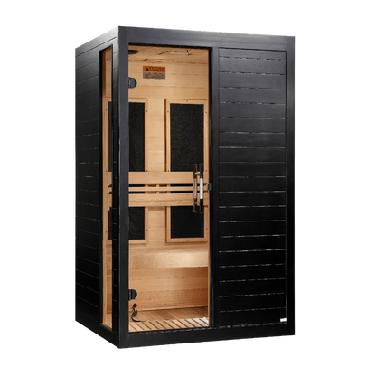 Dynamic Lucca Black Finish 2-Person Ultra Low EMF FAR IR Sauna