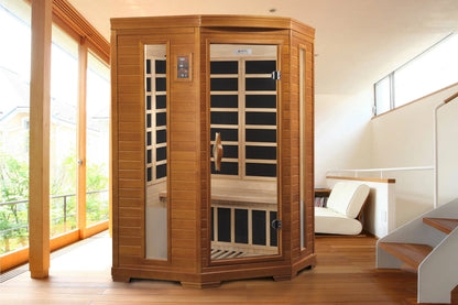 Dynamic Heming 2-Person Corner Low EMF FAR Infrared Sauna