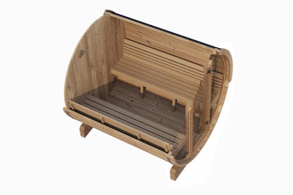 SaunaLife Model E8G 6-Person Sauna Barrel Glass Front