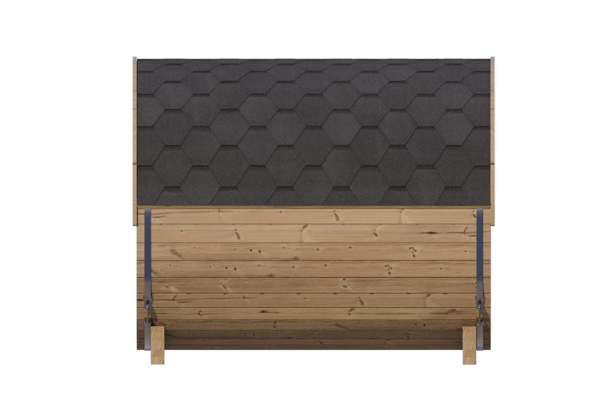 SaunaLife Model E8G 6-Person Sauna Barrel Glass Front
