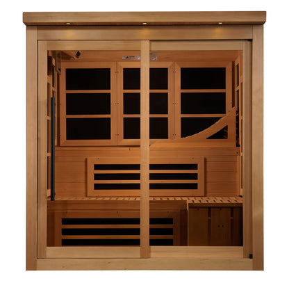 Golden Designs Monaco Limited Edition 6-Person PureTech™ Near Zero EMF FAR Infrared Sauna