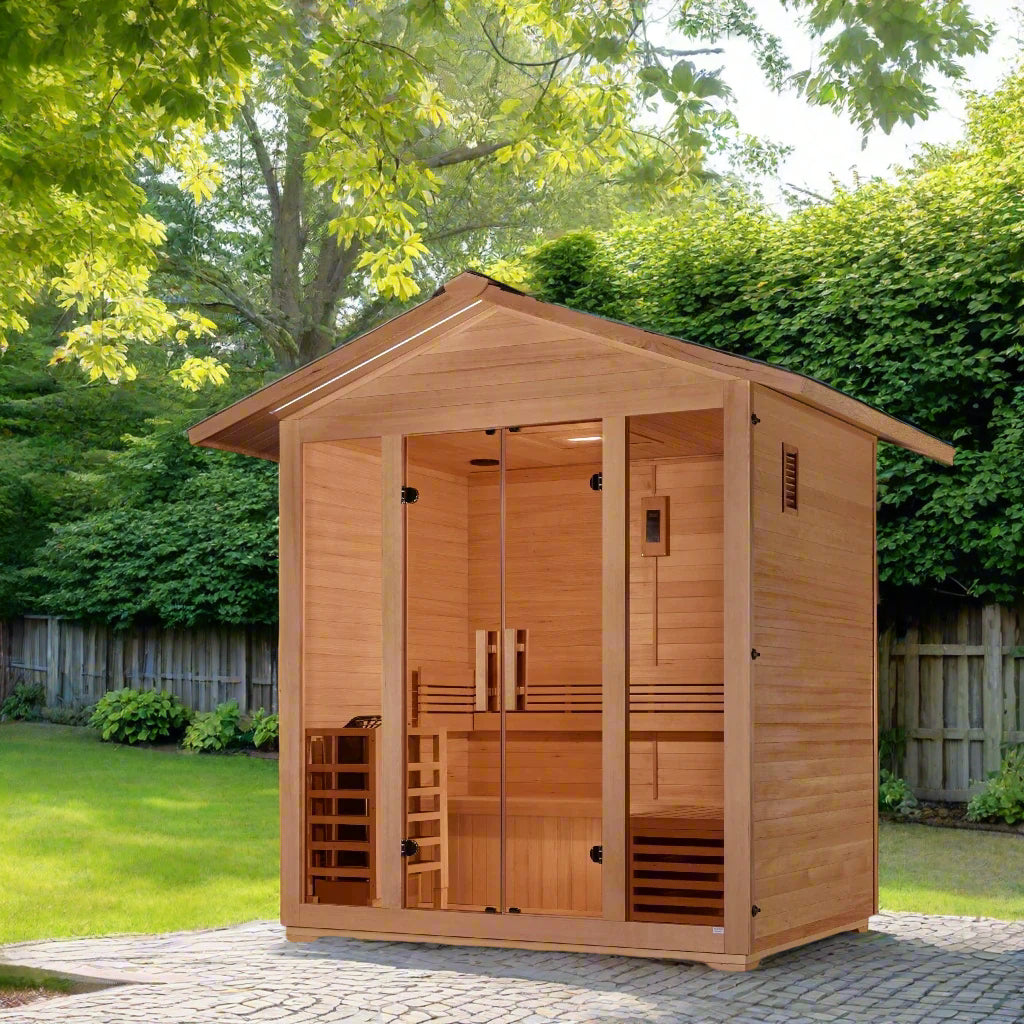 Golden Designs Vorarlberg 5-Person Outdoor Traditional Sauna