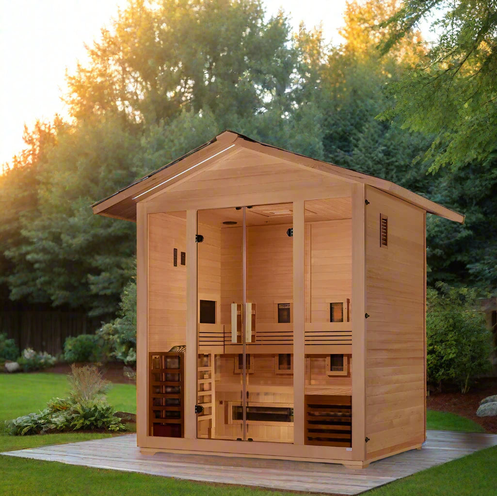 Golden Designs Gargellen 5-Person Outdoor Hybrid Sauna