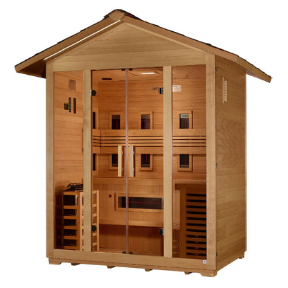 Golden Designs Gargellen 5-Person Outdoor Hybrid Sauna