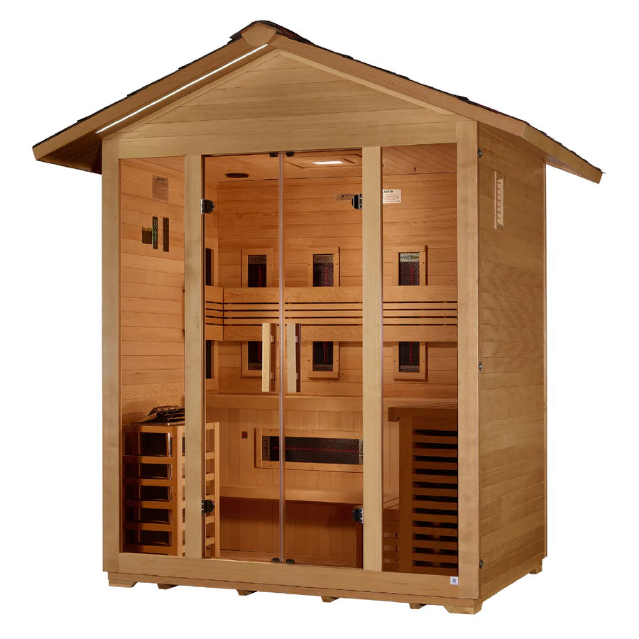 Golden Designs Gargellen 5-Person Outdoor Hybrid Sauna