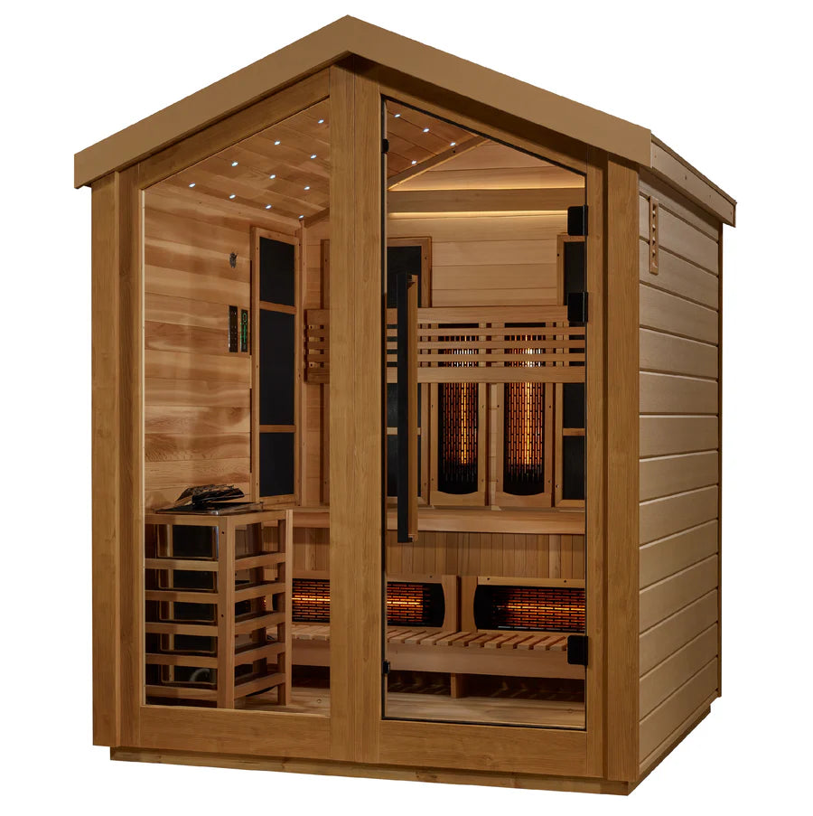 Golden Designs Loviisa 3-Person Outdoor Hybrid Sauna