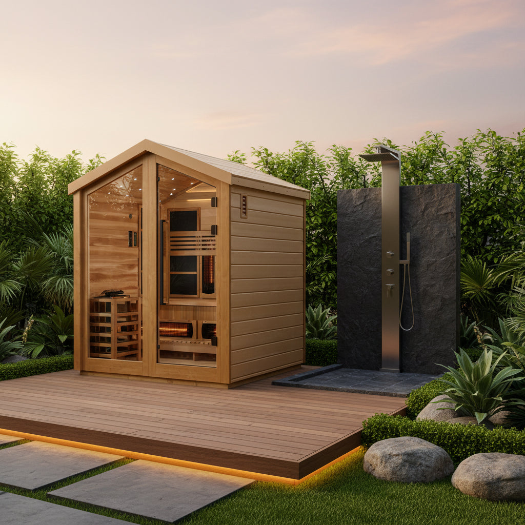Golden Designs Loviisa 3-Person Outdoor Hybrid Sauna