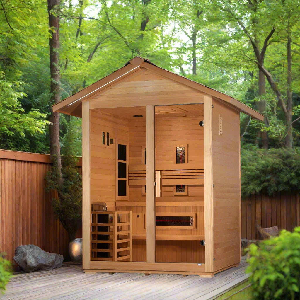 Golden Designs Carinthia 3-Person Outdoor Hybrid Sauna