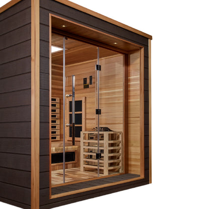 Golden Designs Visby 3-Person Outdoor Hybrid Sauna
