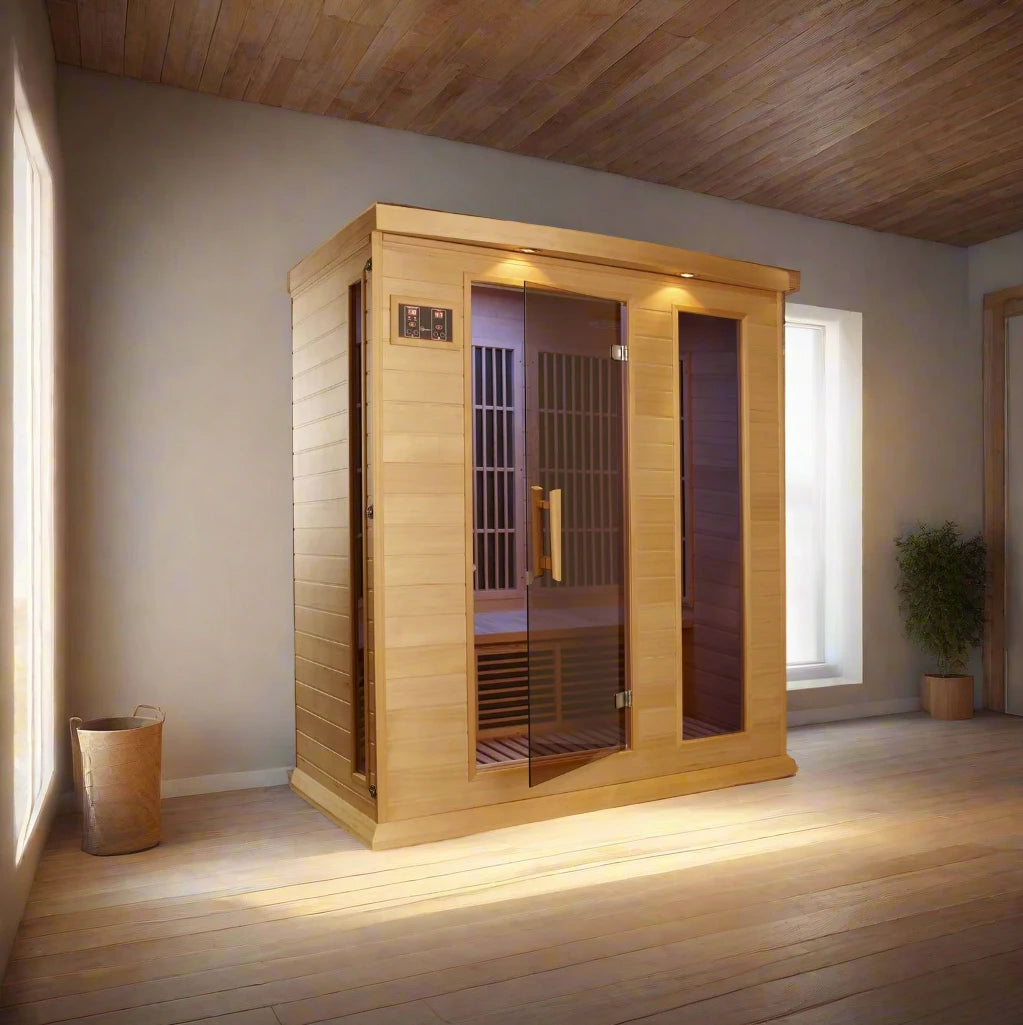 Maxxus 3-Person Low EMF FAR Infrared Sauna Canadian Hemlock