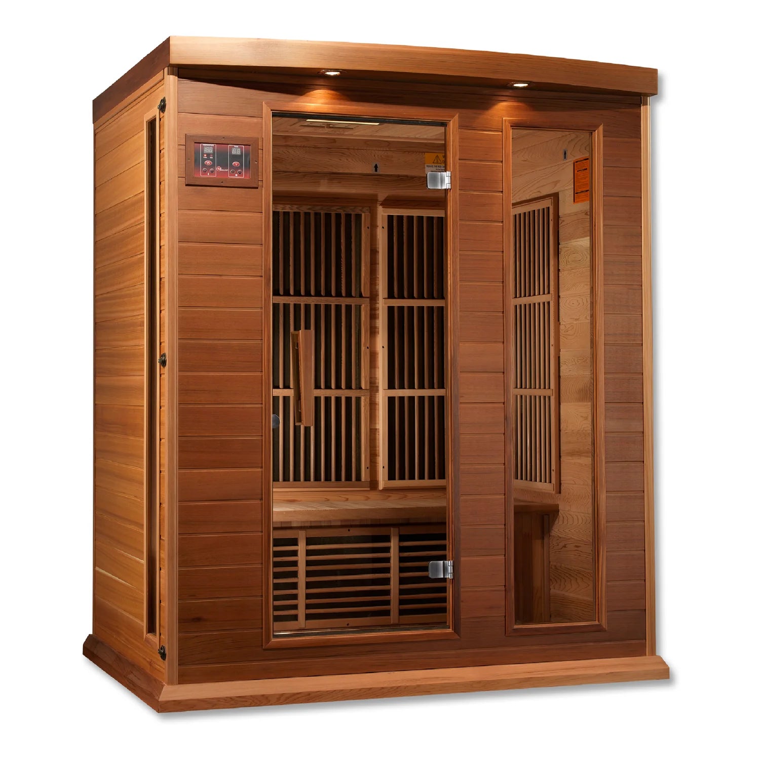 Maxxus 3-Person Near Zero EMF FAR Infrared Sauna Canadian Red Cedar