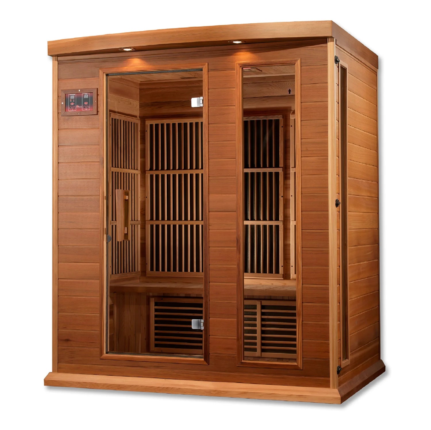 Maxxus 3-Person Near Zero EMF FAR Infrared Sauna Canadian Red Cedar